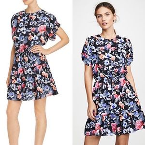 Rebecca Minkoff Floral Mini Dress - Black, Blue, Pink